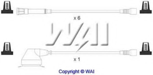 WAIglobal SL166 Ignition Cable Kit